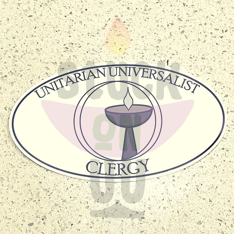 UU Clergy Oval Sticker